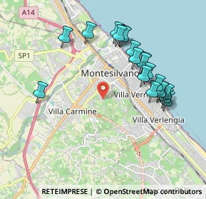 Mappa Via Fonte Romana, 65015 Montesilvano PE, Italia (2.089)