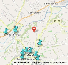Mappa Contrada Montanello, 62100 Macerata MC, Italia (3.06636)