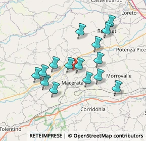Mappa Contrada Montanello, 62100 Macerata MC, Italia (6.71733)