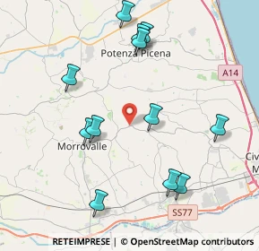 Mappa Contrada Crocette, 62010 Montecosaro MC, Italia (4.4225)