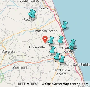 Mappa Contrada Crocette, 62010 Montecosaro MC, Italia (7.71636)