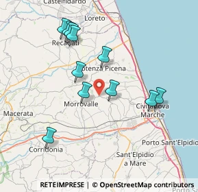 Mappa Contrada Crocette, 62010 Montecosaro MC, Italia (7.65818)