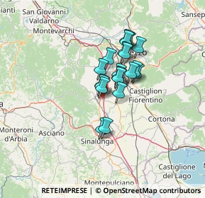 Mappa Loc. Le Vertighe, 52048 Monte San Savino AR, Italia (9.225)