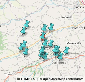 Mappa Via Federico II, 62100 Macerata MC, Italia (6.64789)