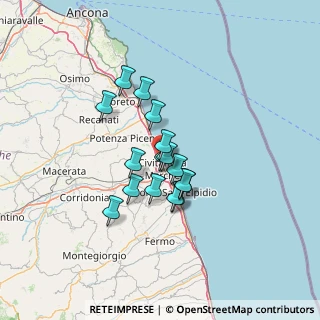 Mappa Concessione 34, 62012 Civitanova Marche MC, Italia (9.85438)