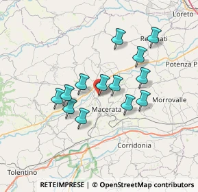Mappa Via Eugenio Niccolai, 62100 Macerata MC, Italia (5.97)