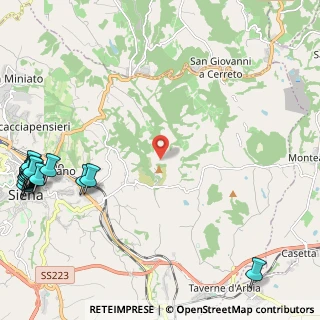 Mappa Strada di Colle Pinzuto, 53100 Siena SI, Italia (3.66118)