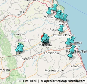 Mappa Borgo Pompeo Compagnoni, 62100 Macerata MC, Italia (14.4905)