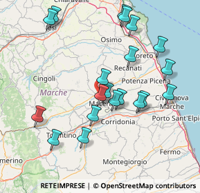 Mappa Borgo Pompeo Compagnoni, 62100 Macerata MC, Italia (16.1525)