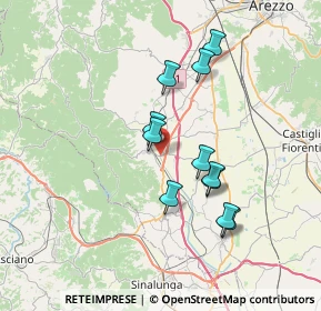 Mappa Viale Santa Maria delle Vertighe, 52048 Monte San Savino AR, Italia (6.45455)