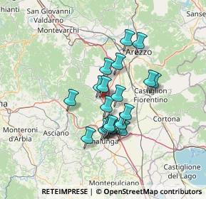 Mappa Viale Santa Maria delle Vertighe, 52048 Monte San Savino AR, Italia (10.8875)