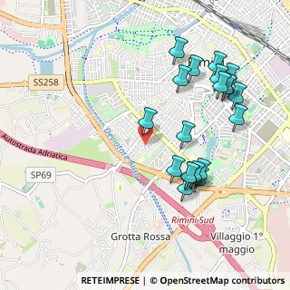 Mappa Via Daniele Felici, 47923 Rimini RN, Italia (1.0765)