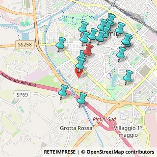 Mappa Via dell'Abete, 47923 Rimini RN, Italia (1.103)