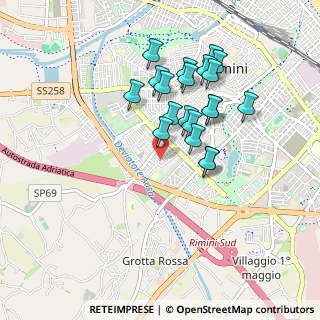 Mappa Via dell'Abete, 47923 Rimini RN, Italia (0.825)