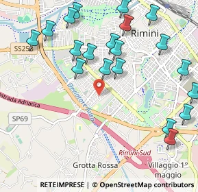 Mappa Via dell'Abete, 47923 Rimini RN, Italia (1.2655)