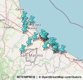 Mappa Via dell'Abete, 47923 Rimini RN, Italia (10.6855)
