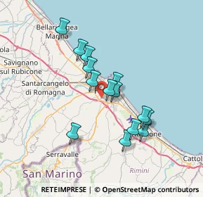 Mappa Via dell'Abete, 47923 Rimini RN, Italia (6.06286)