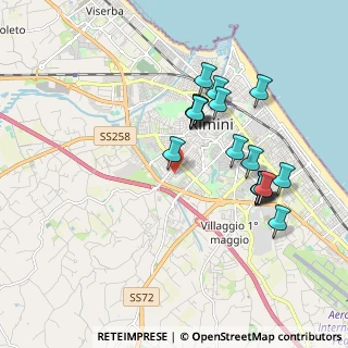 Mappa Via Daniele Felici, 47923 Rimini RN, Italia (1.85056)