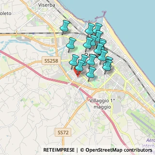 Mappa Via Daniele Felici, 47923 Rimini RN, Italia (1.45333)