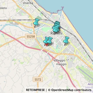 Mappa Via dell'Abete, 47923 Rimini RN, Italia (1.38667)