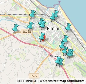 Mappa Via Daniele Felici, 47923 Rimini RN, Italia (2.05813)