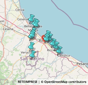 Mappa Viale Alberto Simonini, 47923 Rimini RN, Italia (9.67571)