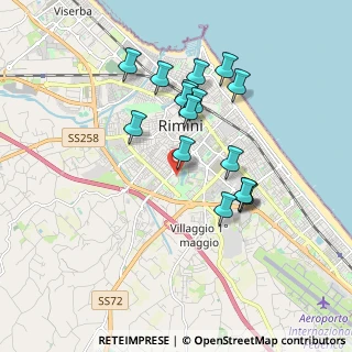 Mappa Viale Alberto Simonini, 47923 Rimini RN, Italia (1.68938)
