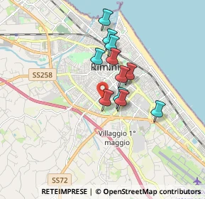 Mappa Viale Alberto Simonini, 47923 Rimini RN, Italia (1.30545)
