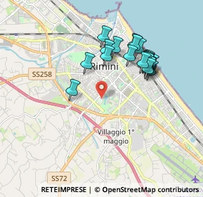 Mappa Viale Alberto Simonini, 47923 Rimini RN, Italia (1.7605)