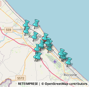 Mappa Via Giaime Pintor, 47924 Rimini RN, Italia (2.84471)