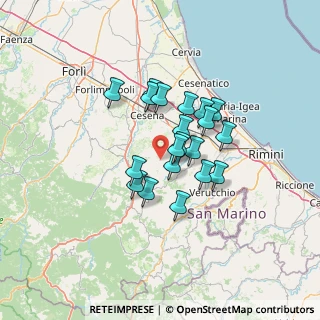 Mappa Via Monte delle Forche, 47020 Roncofreddo FC, Italia (9.8435)