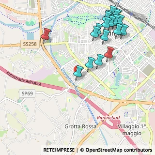 Mappa Via Aldo Francesco Massera, 47923 Rimini RN, Italia (1.345)
