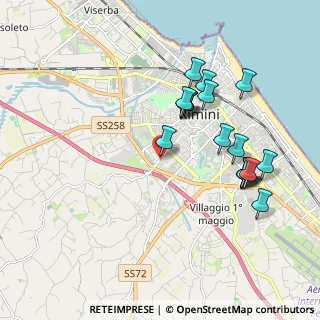 Mappa Via Aldo Francesco Massera, 47923 Rimini RN, Italia (1.95556)