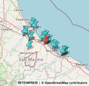 Mappa Via Vittoria Colonna, 47923 Rimini RN, Italia (9.2325)