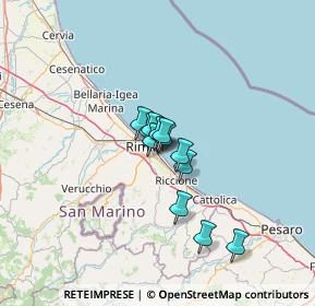 Mappa Viale Torino, 47924 Rimini RN, Italia (7.55167)