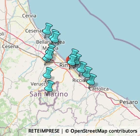 Mappa Via Flaminia, 47923 Rimini RN, Italia (9.85357)