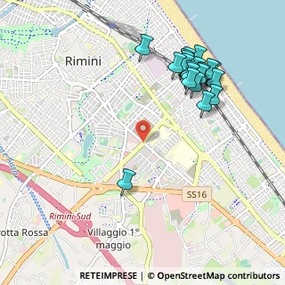 Mappa Via Flaminia, 47923 Rimini RN, Italia (1.1305)