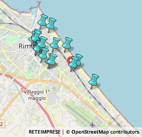 Mappa Via Pietro Cossa, 47924 Rimini RN, Italia (1.7025)