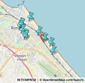 Mappa Via Pietro Cossa, 47924 Rimini RN, Italia (1.66727)