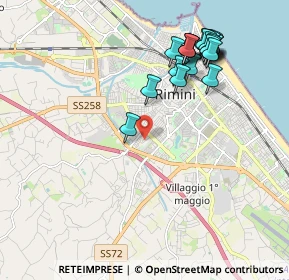 Mappa Via dell'Albero, 47923 Rimini RN, Italia (2.2195)
