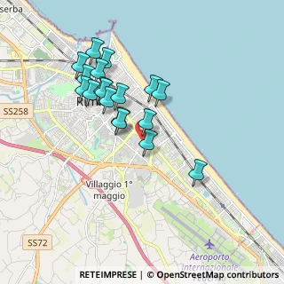 Mappa Via Gaspara Stampa, 47923 Rimini RN, Italia (1.66444)