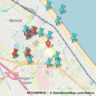 Mappa Via Gaspara Stampa, 47923 Rimini RN, Italia (1.1075)