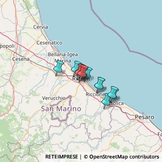 Mappa Via Abruzzo, 47923 Rimini RN, Italia (7.14667)