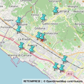 Mappa SS 1 Via Aurelia Loc.nazzano, 54033 Carrara MS, Italia (2.37273)