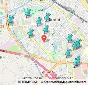 Mappa Via Acquario, 47923 Rimini RN, Italia (1.28714)