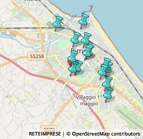 Mappa Via Ariete, 47923 Rimini RN, Italia (1.44071)