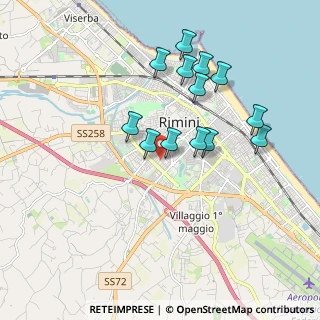 Mappa Via Ariete, 47923 Rimini RN, Italia (1.73462)