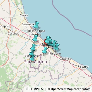 Mappa Via Ariete, 47923 Rimini RN, Italia (8.54091)