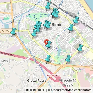 Mappa Via Ariete, 47923 Rimini RN, Italia (1.1325)