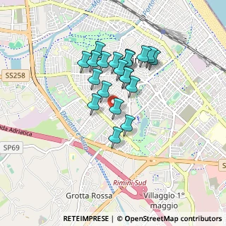 Mappa Via Ariete, 47923 Rimini RN, Italia (0.701)